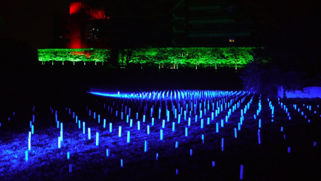 Lichtkunst in der City Nord // © Soggia
