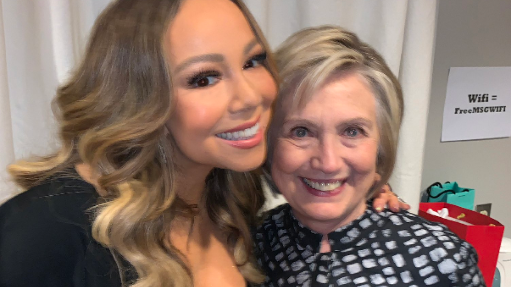 Mariah Carey trifft auf Bill Clinton // © twitter.com/mariahcarey