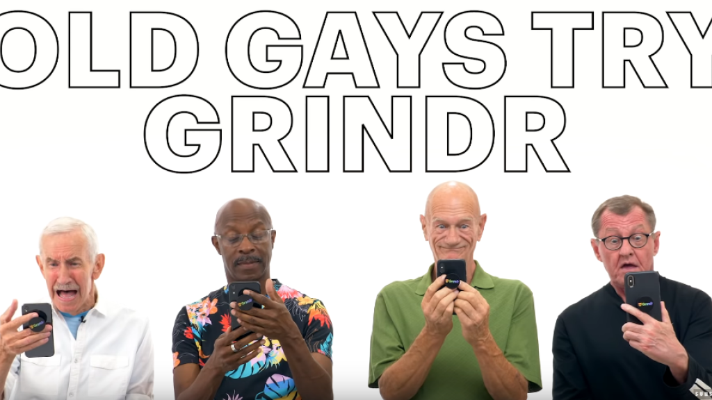Old Gays testen Grindr // © YouTube/intomore