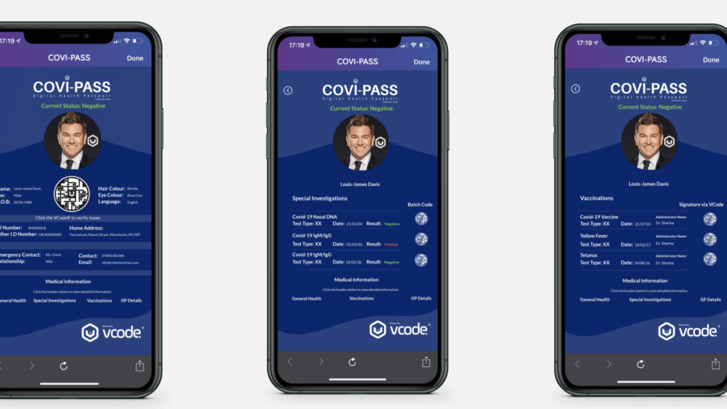 Digitaler Gesundheitspass // © covipass.com