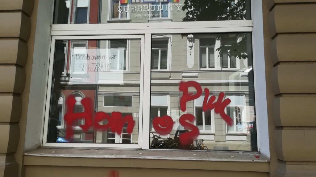 Queerfeindliche Beschmierungen an Jugendzentrum und am Wohnhaus eines schwulen Kommunalpolitikers