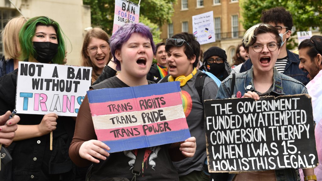 Aktivisten protestieren gegen britische Politik