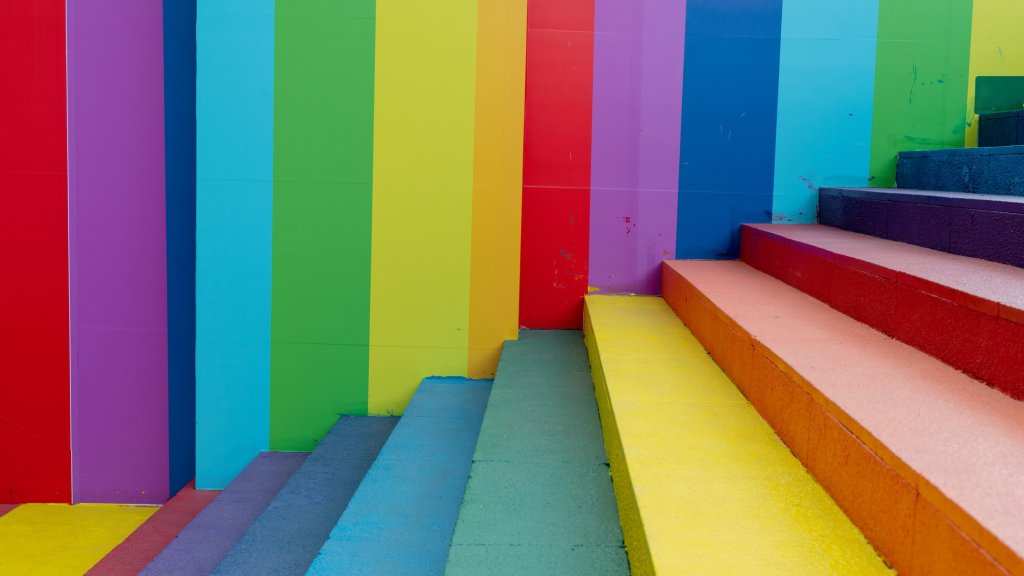 Streit um eine Regenbogentreppe