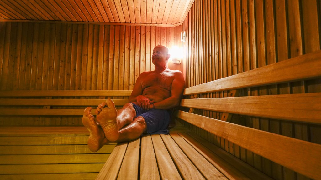 Staunen in der Sauna