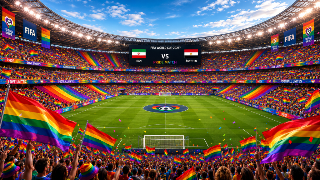 WM-Spiel mit Pride-Bezug