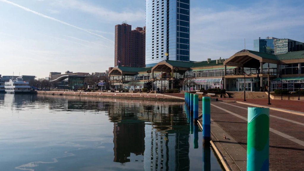 Baltimores Inner Harbor am 8. Januar 2026. Symbolbild, keine Aufnahme der Bar Leon’s.