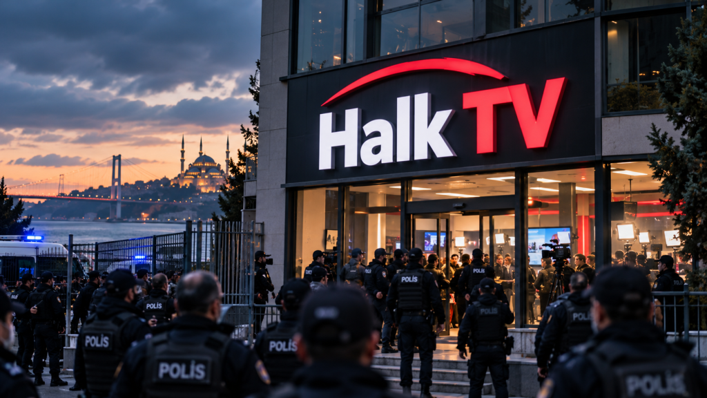 Polizeieinsatz bei Halk TV