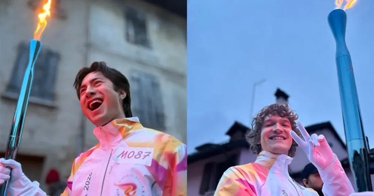 Fackellauf-in-Italien-Heated-Rivalry-Darsteller-trugen-olympische-Fackel-in-Feltre