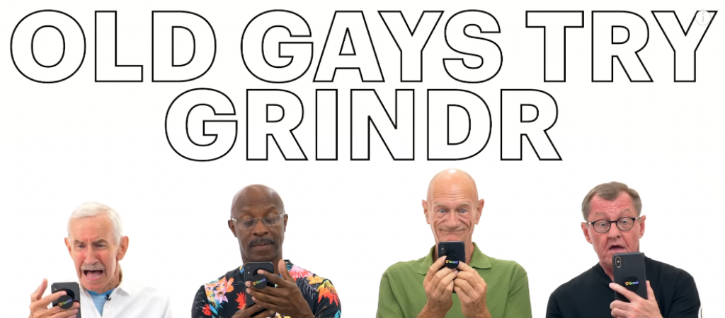 Old Gays testen Grindr // © YouTube/intomore