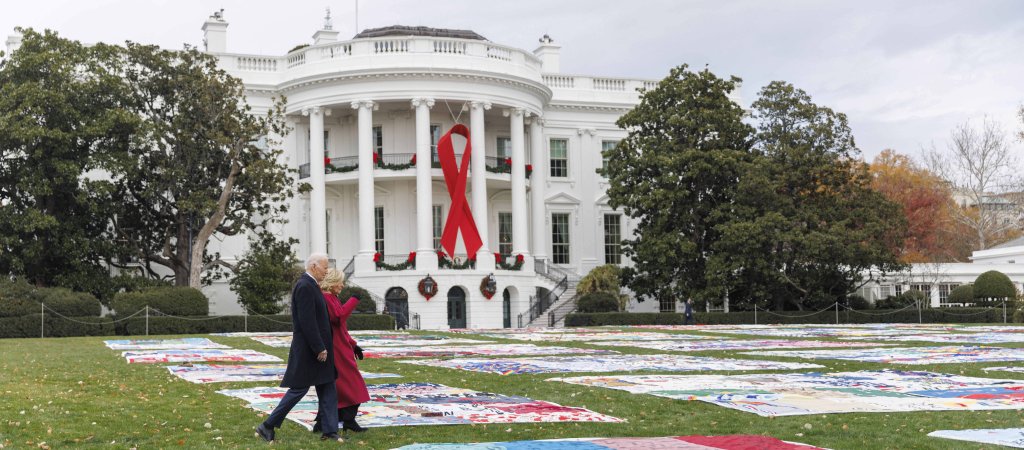 Aids-Gedenkquilt am Weißen Haus