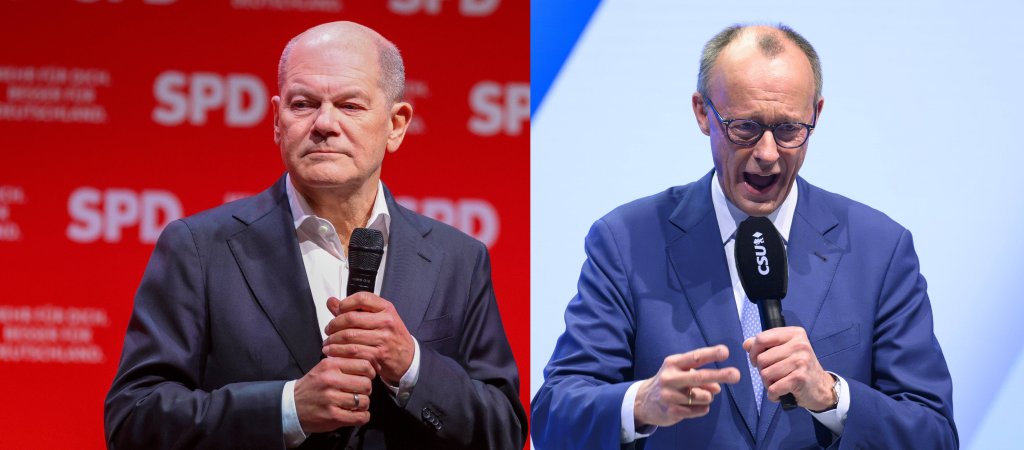 TV-Duell Merz gegen Scholz