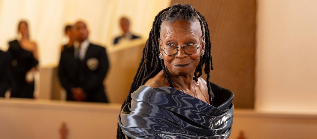 Whoopi Goldberg auf den Lippen