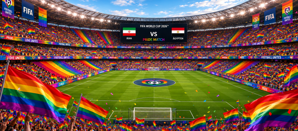 WM-Spiel mit Pride-Bezug