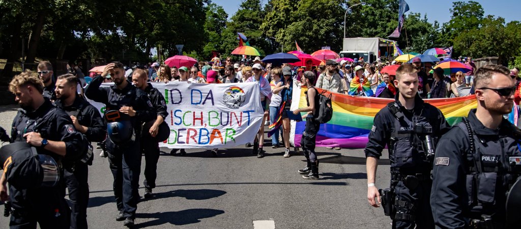 CSD Eberswalde unter Polizeischutz