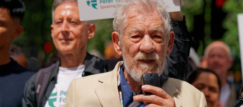 Demo mit Ian McKellen 