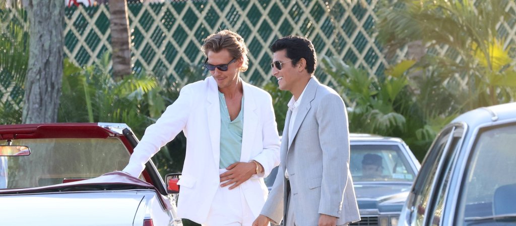 Danny Ramirez rechts neben Austin Butler bei Dreharbeiten zu Miami Vice 85