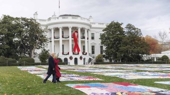 Aids-Gedenkquilt am Weißen Haus