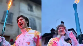 Fackellauf in Italien 