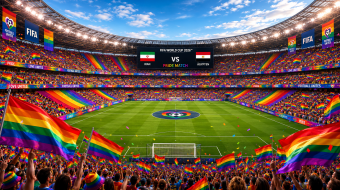 WM-Spiel mit Pride-Bezug