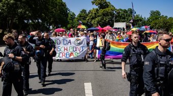 CSD Eberswalde unter Polizeischutz