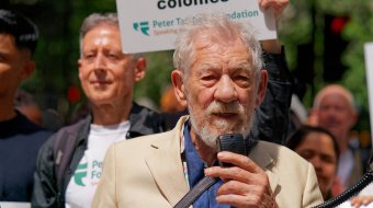Demo mit Ian McKellen 