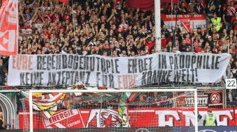 Hass-Banner in der Zweitliga