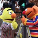 Ernie und Bert regeln den Verkehr