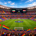 WM-Spiel mit Pride-Bezug