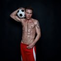 Fußballer oben ohne 