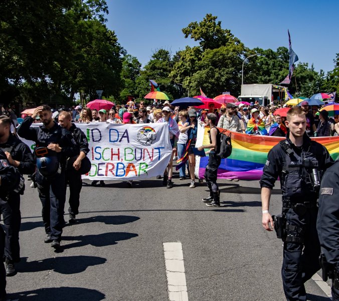 CSD Eberswalde unter Polizeischutz