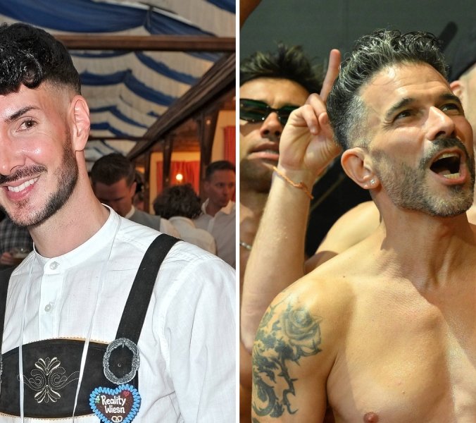 Kevin Schäfer links und Marc Terenzi rechts auf getrennten Eventfotos